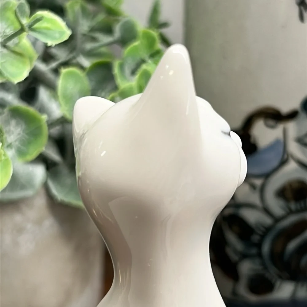 Vintage Otagiri Light Grey Ceramic Cat Figurine Made In Japan - Picture 11 of 12